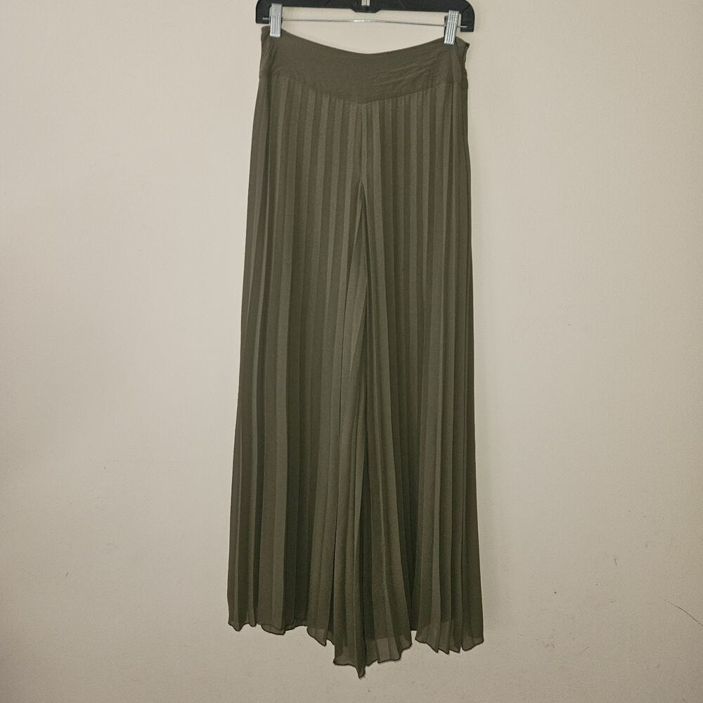 Anthropologie Elevenses Green Wide Leg Pants Women's Size 0